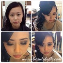 before and after bridal makeup