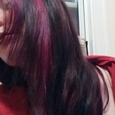 Fuschia and burgundy hair colour