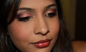 Peach & Purple Bollywood Makeup For Indian/Pakistani Tan Skin