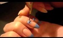 Blue Hime Gyaru Nails