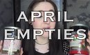 April 2015 Empties!! Yes To, L'Oreal, Yankee Candle, and more!