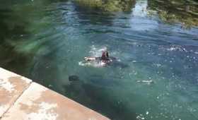 Texas State Graduation 2010 river jump