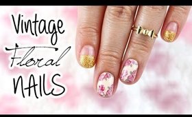 Vintage Floral Nails | Kirakiranail ♡