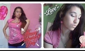 Valentine's Day Outfit & Makeup Idea ♡