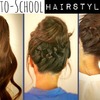 Hair Tutorial | Cute Back-to-School Hairstyles : Braided Ponytail Messy Bun!