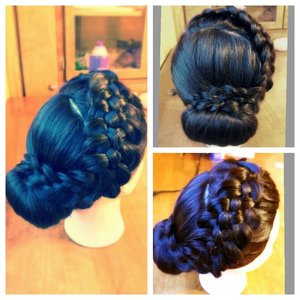 #updo #hairandmakeupbysteph #hair #hairstyle # five strands braid #braids #hairstyle
