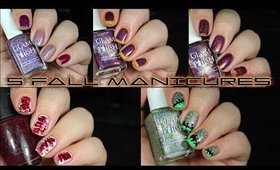 5 Easy Autumn Manicure Ideas!! ft. Glam Polish Hocus Pocus!!