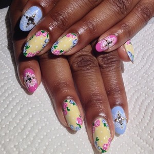 Pastels, Florals and Lace. Follow me on IG, Twitter and Tumblr @RaqstarNails