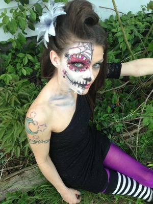 Day of the dead Sugarskull Hair and MakeUp Artist Christy Farabaugh 