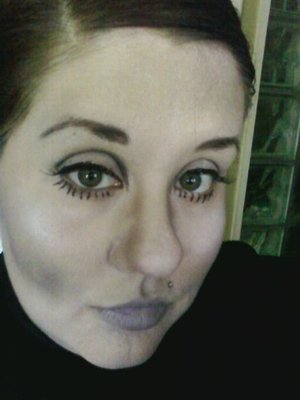 Black and White mod makeup. This was for my Halloween costume. October 2010