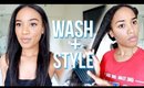 Wash + Style My Hair With Me 🙆🏾