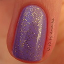 Purple with golden glitter
