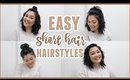 EASY Short Hair Hairstyles // Especially for Layered Hair