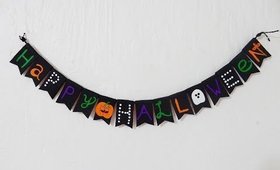 DIY Happy Halloween Banner Home Décor
