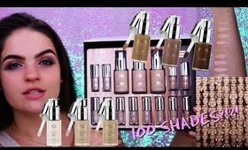 100 SHADES?! | PUR 4 in 1 Love Your Selfie Foundation Review, Swatches, & Wear Test