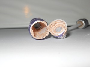 My cut open tube that I already harvested the product out of, lol. I still was not completely finished!