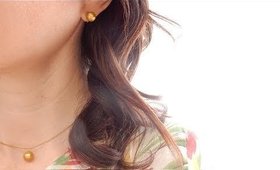 DIY Gold Stud Earring and Dainty Necklace