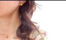 DIY Gold Stud Earring and Dainty Necklace