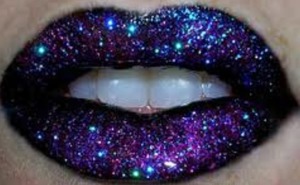 Lipstick and sparkles.