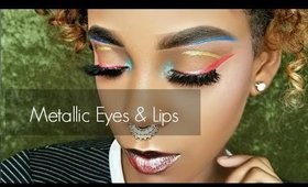 METALLIC EYES & LIPS TUTORIAL