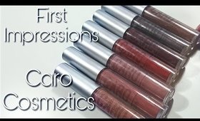 Caro Cosmetics Liquid Lipstick Lip Swatches + Review