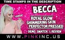 Becca Royal Glow Shimmering Skin Perfector Pressed | Demo, Swatch, & Review #Gorge! | Tanya Feifel