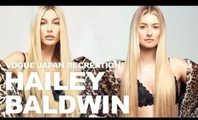 Recreating The Hailey Baldwin Vogue Japan Cover Using Ultra Long Hair Extensions | Milk + Blush