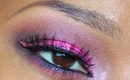 Pink Glitter Eyes: Breast Cancer Awareness