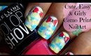 Cute and Easy Camo Print NailArt using TOOTHPICK!