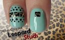 Easy Nail Art Design ★ Leopard Stud Nails ★ Short and Long Nails