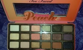 TooFaced Sweet Peach Palette Swatches