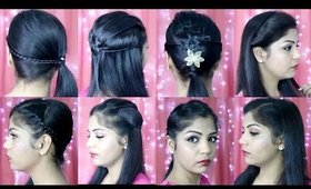 4 Quick and Easy Hairstyles | Indian Party Hairstyles