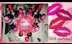 MAC Bright Pink Lipstick Collection with Swatches