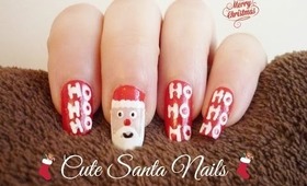 How To - Cute Santa Nails! (For Beginners)