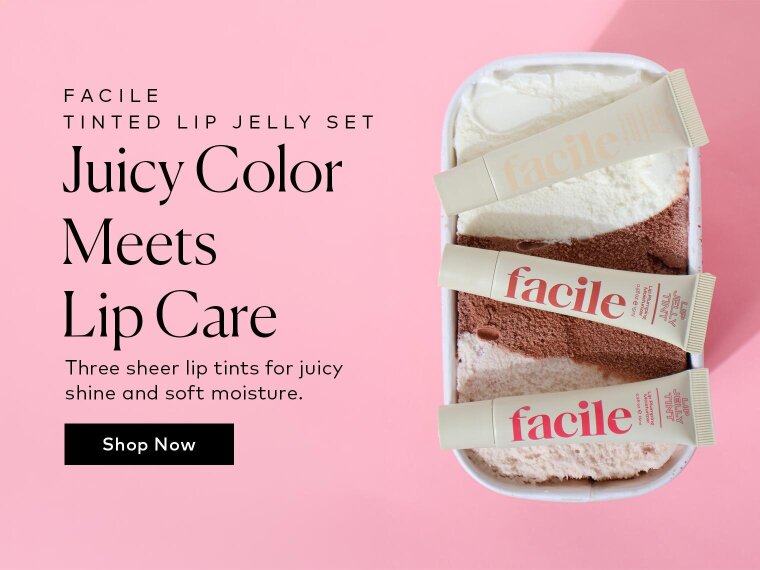 Swipe on sheer color, glossy shine, and cushiony hydration with three lip tints made to soften, condition, and plump the look of lips. Shop the Facile Summer Tinted Lip Jelly Set on Beautylish.com