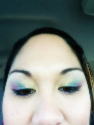 Suddle rainbow eyes...bringing some color to another day at work:)