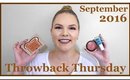 Throwback Thursday: September Favorites 2016