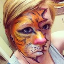 half tiger face