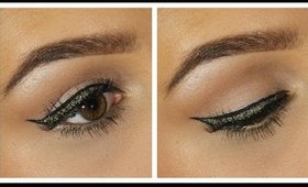 Gold Glitter Liner | Festive Holiday Makeup Tutorial ♥