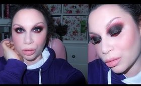 Valentines Week Day 7 | Black & Red Smokey Eyes and Nude Lips Make-Up Tutorial