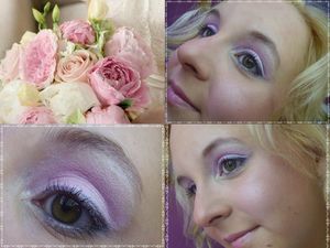 a romantic bridal look in rosy colors- perfect for romantic girls