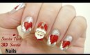 Christmas Santa Hat & 3D Santa Nail Art! [BornPrettyStore Review]