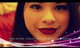 Spin on the Classic Redlip and Winged Eyeliner