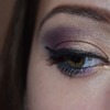 Fine purple- gold makeup