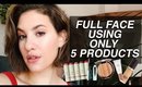 FULL FACE USING ONLY 5 MAKEUP PRODUCTS | Jamie Paige
