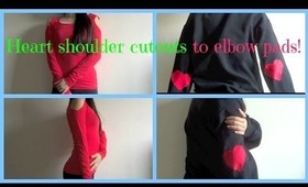 Easy DIY heart shoulder cutouts to elbow pads for Valentines Day! Explained for beginners!