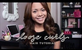 Loose Curls (middle part) Hair Tutorial