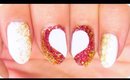 Nail art | Sparkly Love Heart ✩ Martina Ek