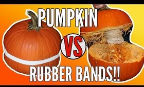 EXPLODING PUMPKIN CHALLENGE | Pumpkin vs  Rubber Bands!!