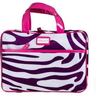 Trina Purple Zebra Cosmetic Bag